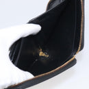 Saint Laurent Compact Full Zip Wallet Leather Black Gold Auth bs38045-16