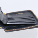 Saint Laurent Compact Full Zip Wallet Leather Black Gold Auth bs38045-17