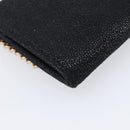 Stella McCartney Fabera Long Wallet Polyester Black Gold Auth bs38046-11