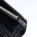 Stella McCartney Fabera Long Wallet Polyester Black Gold Auth bs38046-16