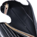 Stella McCartney Fabera Long Wallet Polyester Black Gold Auth bs38046-18