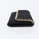 Stella McCartney Fabera Long Wallet Polyester Black Gold Auth bs38046-4