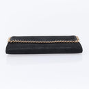 Stella McCartney Fabera Long Wallet Polyester Black Gold Auth bs38046-7