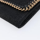 Stella McCartney Fabera Long Wallet Polyester Black Gold Auth bs38046-8