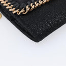 Stella McCartney Fabera Long Wallet Polyester Black Gold Auth bs38046-9