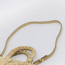 Miu Miu Matelasse Hand Bag Leather 2way Beige Gold Auth bs38051-11