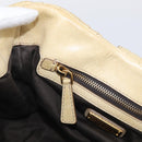 Miu Miu Matelasse Hand Bag Leather 2way Beige Gold Auth bs38051-23