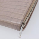 Saint Laurent Bifold Wallet Leather Pink Silver Auth bs38052-10