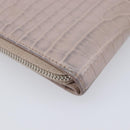 Saint Laurent Bifold Wallet Leather Pink Silver Auth bs38052-11