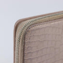 Saint Laurent Bifold Wallet Leather Pink Silver Auth bs38052-12