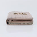 Saint Laurent Bifold Wallet Leather Pink Silver Auth bs38052-4