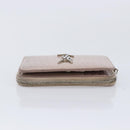 Saint Laurent Bifold Wallet Leather Pink Silver Auth bs38052-6