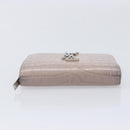 Saint Laurent Bifold Wallet Leather Pink Silver Auth bs38052-7