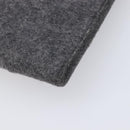 HERMES Toudou Clutch Bag Felt Gray Silver Auth bs38053-10