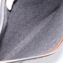 HERMES Toudou Clutch Bag Felt Gray Silver Auth bs38053-14