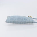 Christian Dior Canage Shoulder Bag Denim Blue Gold Auth bs38061A-4