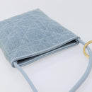 Christian Dior Canage Shoulder Bag Denim Blue Gold Auth bs38061A-6