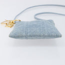 Christian Dior Canage Shoulder Bag Denim Blue Gold Auth bs38061A-9