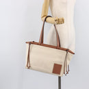 LOEWE Cushion Tote Bag Canvas White Auth bs38063A-24