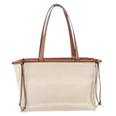 LOEWE Cushion Tote Bag Canvas White Auth bs38063A-3
