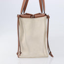 LOEWE Cushion Tote Bag Canvas White Auth bs38063A-4