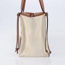 LOEWE Cushion Tote Bag Canvas White Auth bs38063A-6