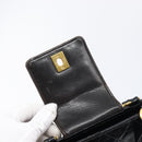 CHANEL Matelasse Hand Bag Patent Leather Black Gold CC Auth bs38065-16