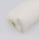 CHANEL Pouch Caviar Skin White Gold CC Auth bs38066-12