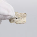 CHANEL Pouch Caviar Skin White Gold CC Auth bs38066-17