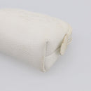 CHANEL Pouch Caviar Skin White Gold CC Auth bs38066-8