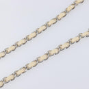 CHANEL Chain Belt Metal 31.5"" Silver CC Auth bs38068-11