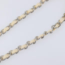 CHANEL Chain Belt Metal 31.5"" Silver CC Auth bs38068-12