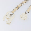CHANEL Chain Belt Metal 31.5"" Silver CC Auth bs38068-15