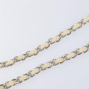 CHANEL Chain Belt Metal 31.5"" Silver CC Auth bs38068-4