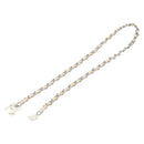 CHANEL Chain Belt Metal 31.5"" Silver CC Auth bs38068-8