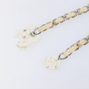 CHANEL Chain Belt Metal 31.5"" Silver CC Auth bs38068-9