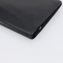 HERMES Bairn Classic Long Wallet Leather Black Gold Auth bs38071-10