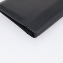 HERMES Bairn Classic Long Wallet Leather Black Gold Auth bs38071-11