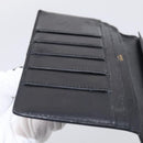 HERMES Bairn Classic Long Wallet Leather Black Gold Auth bs38071-14