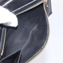 HERMES Bairn Classic Long Wallet Leather Black Gold Auth bs38071-20