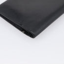 HERMES Bairn Classic Long Wallet Leather Black Gold Auth bs38071-9