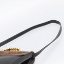 LOEWE Velazquez Hand Bag Leather 2way Black Gold Auth bs38072-10