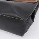 LOEWE Velazquez Hand Bag Leather 2way Black Gold Auth bs38072-12