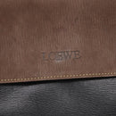 LOEWE Velazquez Hand Bag Leather 2way Black Gold Auth bs38072-16