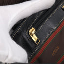 LOEWE Velazquez Hand Bag Leather 2way Black Gold Auth bs38072-21