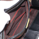 LOEWE Velazquez Hand Bag Leather 2way Black Gold Auth bs38072-22
