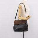 LOEWE Velazquez Hand Bag Leather 2way Black Gold Auth bs38072-23