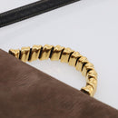 LOEWE Velazquez Hand Bag Leather 2way Black Gold Auth bs38072-8