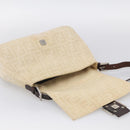 FENDI Zucca Canvas Mamma Baguette Shoulder Bag Beige Silver Auth bs38073A-18