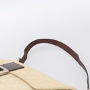 FENDI Zucca Canvas Mamma Baguette Shoulder Bag Beige Silver Auth bs38073A-8